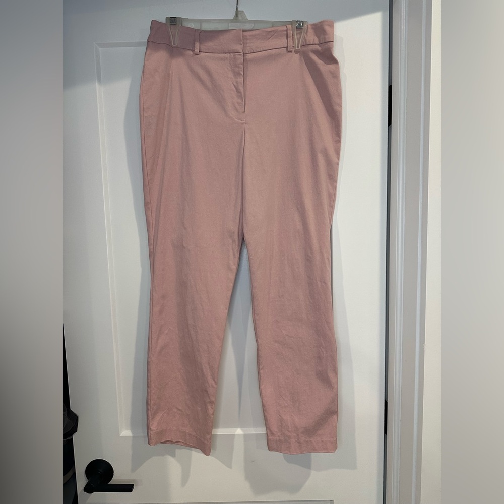 Blush Pink Straight-Leg Pants